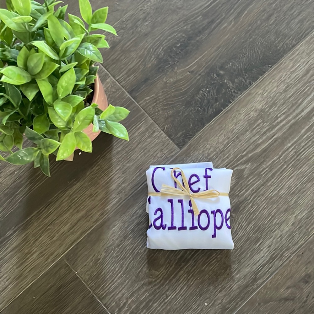 Chef Calliope personalized name toddler little kid apron